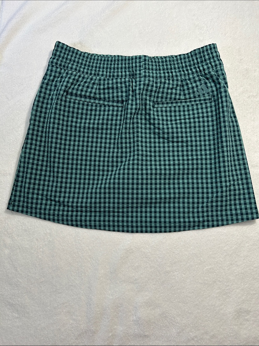 Adidas Medium Skirt Ultimate 365 Golf Gingham Skort Aurora Ivy Undershorts NWT - Picture 4 of 14